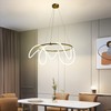 Musical Note Gold LED Chandelier 120W 3500K 10000LM 80cm Adjustable Height gallery