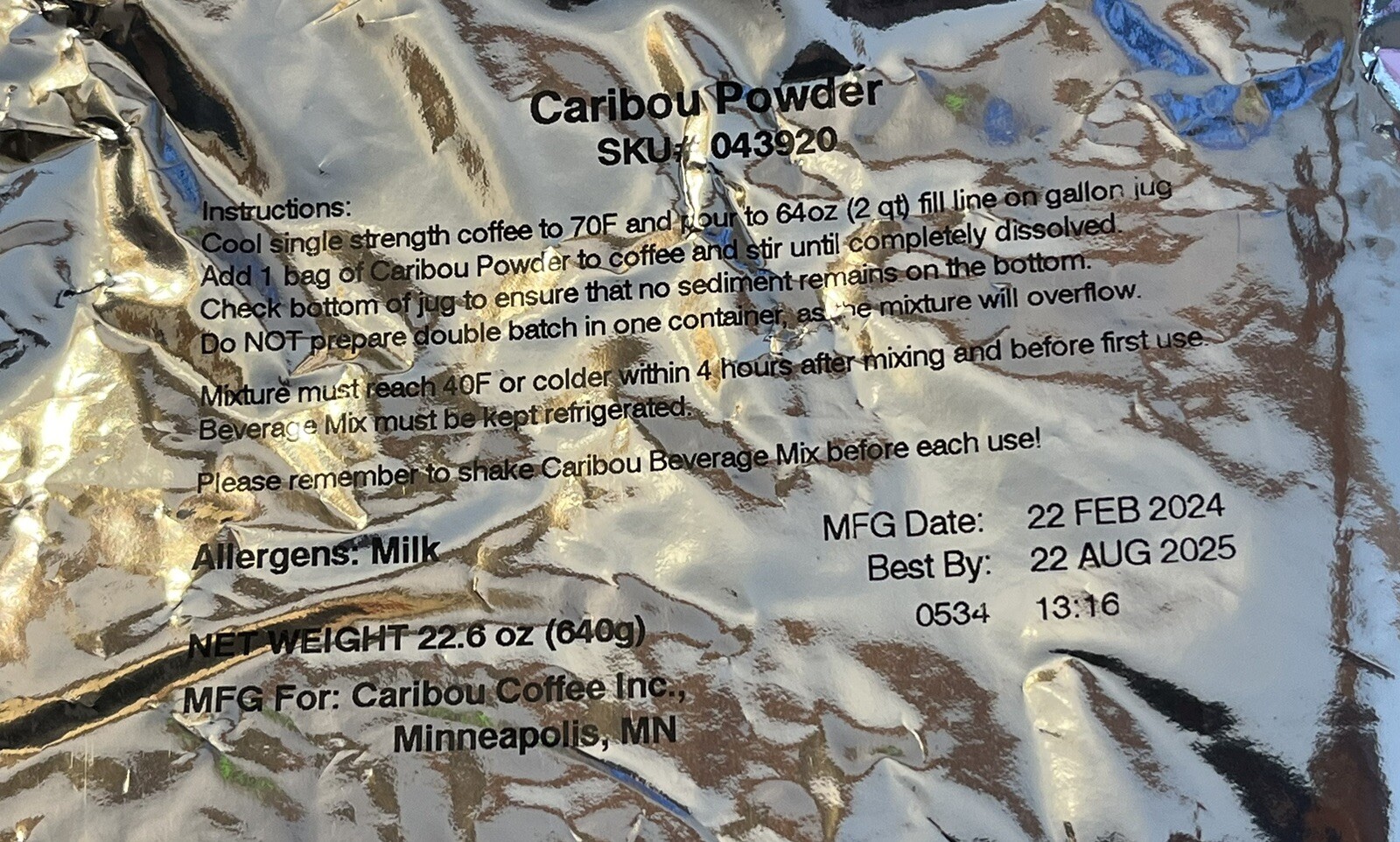 (3) x 22.6 oz CARIBOU Ground Powder Coffee 8/2025 gallery