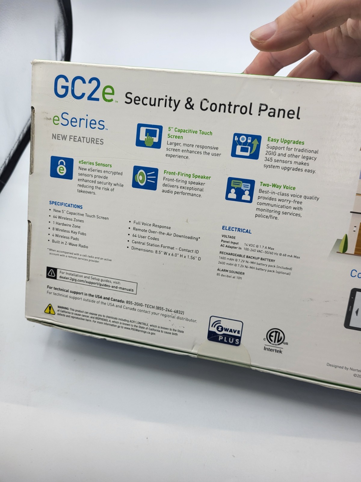 New 2GIG-GC2e-345 SECURITY SYSTEM CONTROL PANEL Zwave Plus Controller V1.21 gallery