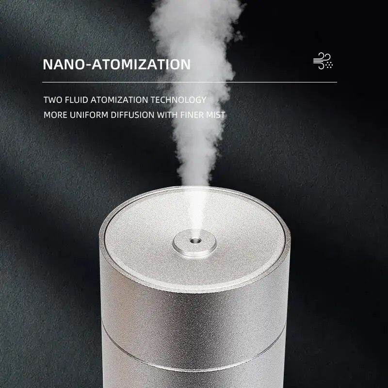 Mini360 Oil Diffuser / Aroma360 / SILVER or BLACK W/Remote Control NEW Waterless gallery
