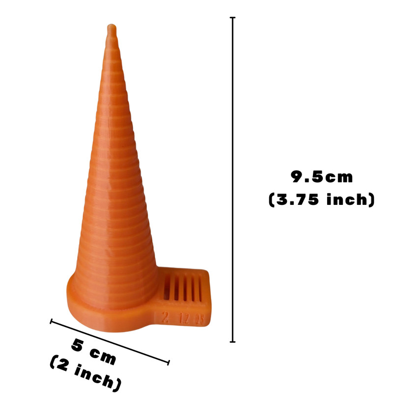 O-Ring Gauge Sizing Cone Measuring Tool 3mm-30mm & thickness chart Orange gallery