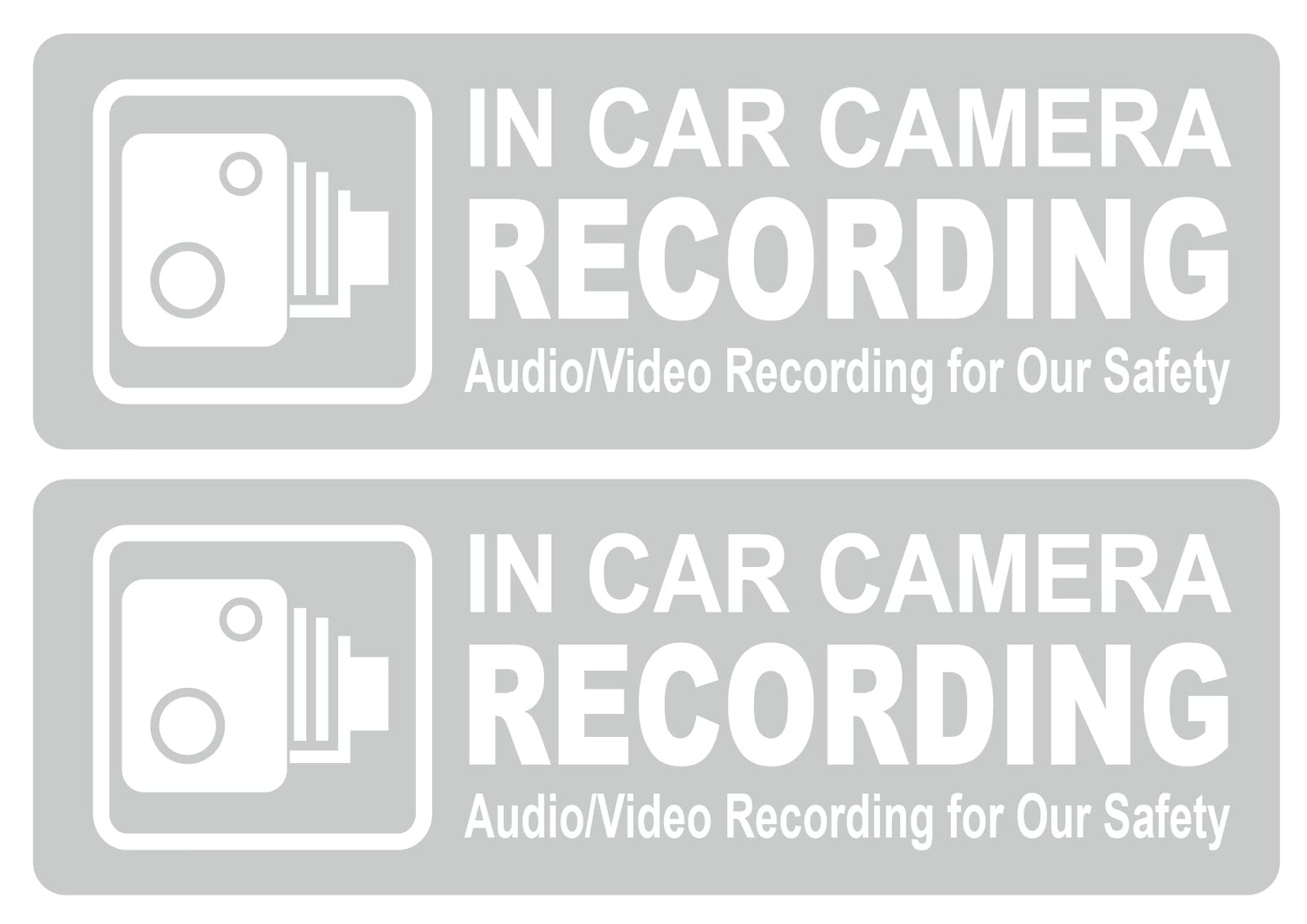 4 Pcs Camera Audio Video Recording Window Car Stickers for Van Truck Taxi gallery