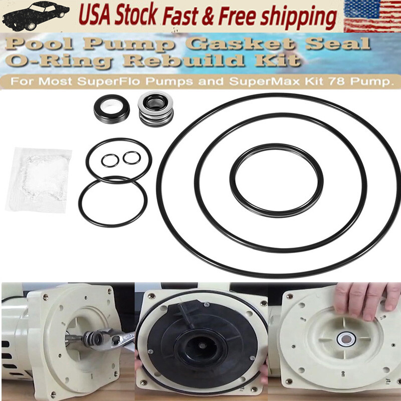For Pentair SuperFlo SuperMax Pool Pump Gasket Seal O-Ring Rebuild Kit