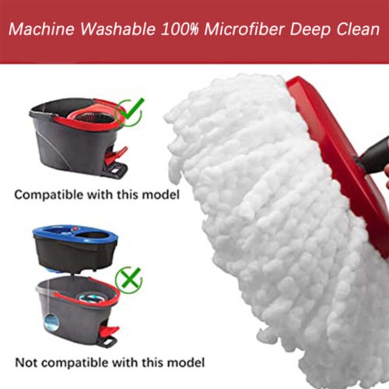 Compatible with Triangle Spin Mop microfiber mop refill for 360-degree Spin Mop gallery