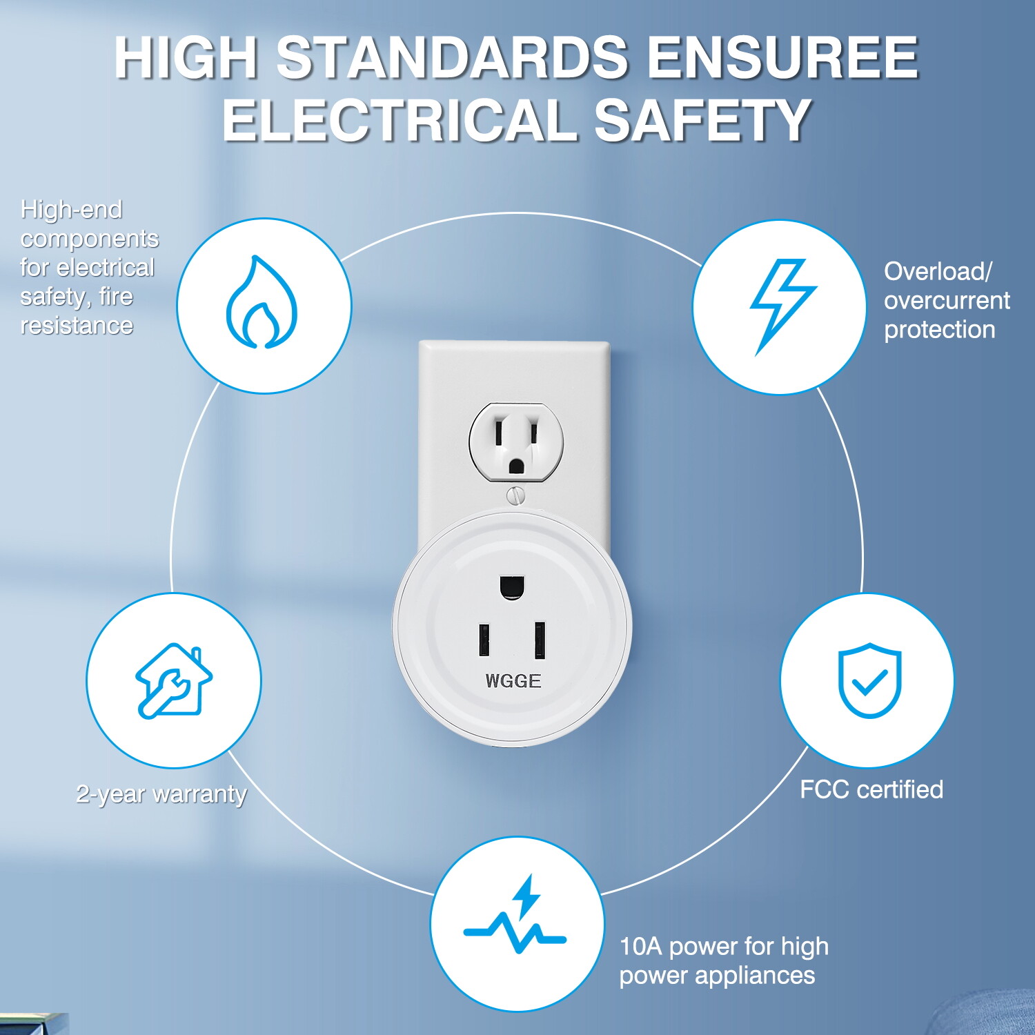 Smart Plug, Mini Smart WiFi Outlet Compatible with Alexa, Google Assistant 2/PK gallery