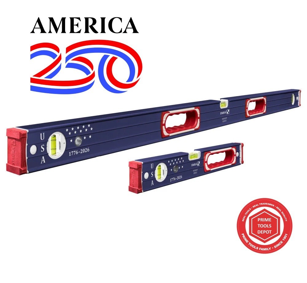 STABILA Type 196 Patriot Series Level Set 48 in & 16 in Limited Edition 37250S gallery