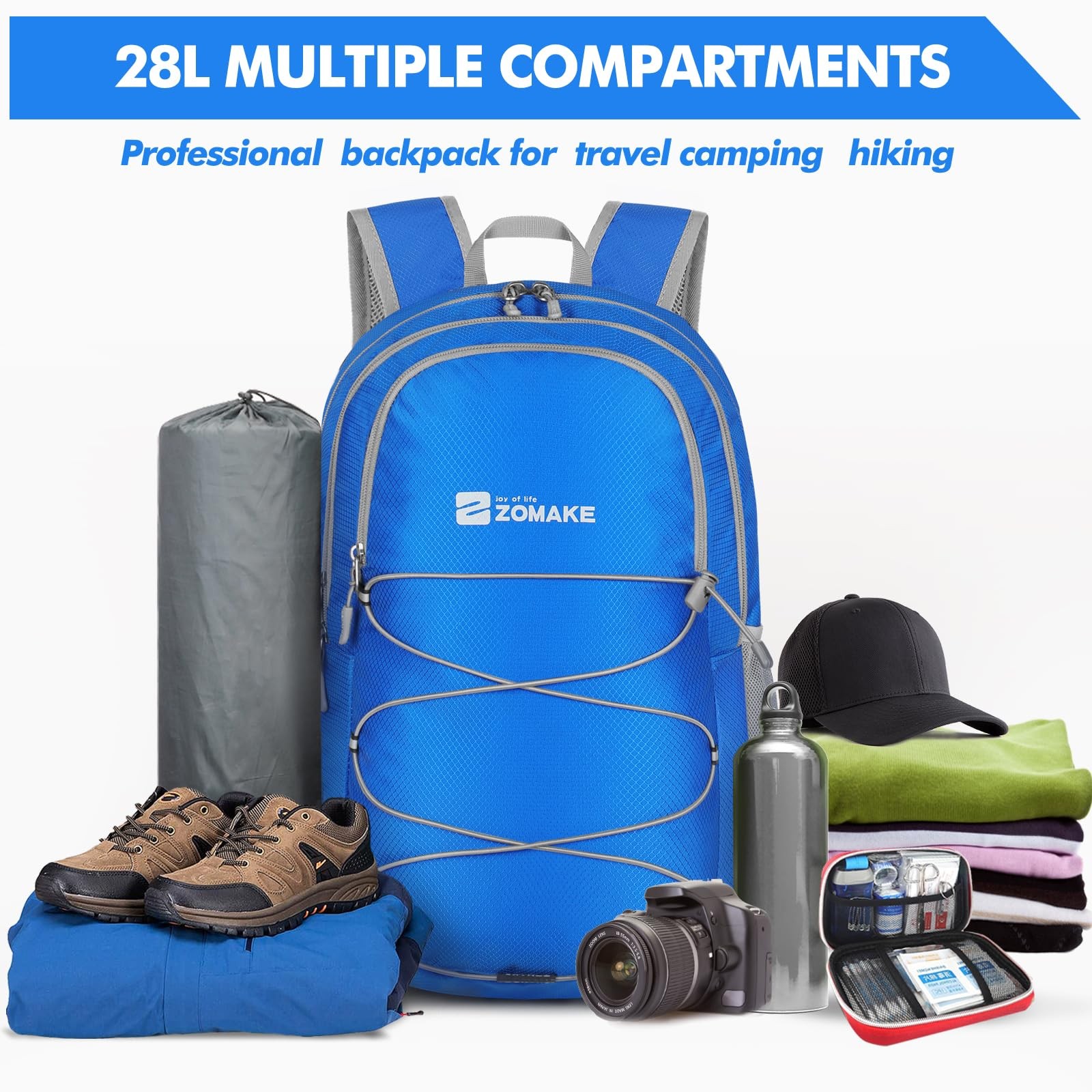 28L Lightweight Packable Backpack Foldable Water Resistant Collapsible Bag 3