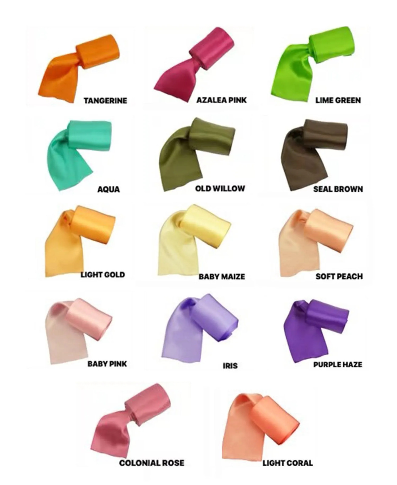 Double Faced Satin 4 Yards Rolled up Satin Ribbon 100% Fine Polyester gallery