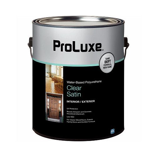 Proluxe PLX259/01 Water-Based Polyurethane, Clear Satin, 1 Gallon - Quantity 1 gallery