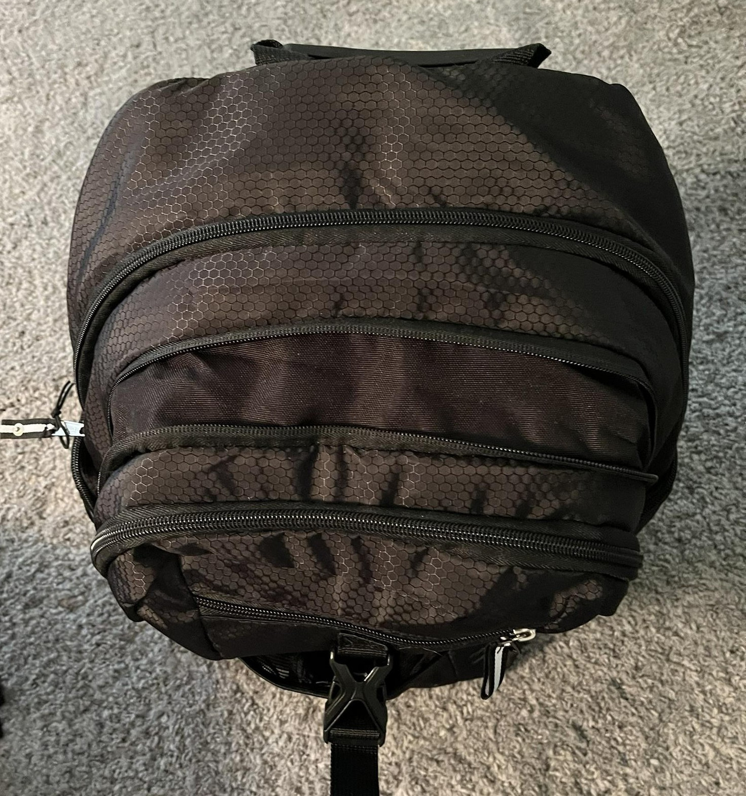 EASTSPORT Backpack One Size Black External Pockets Padded Straps Zip Fastener 3