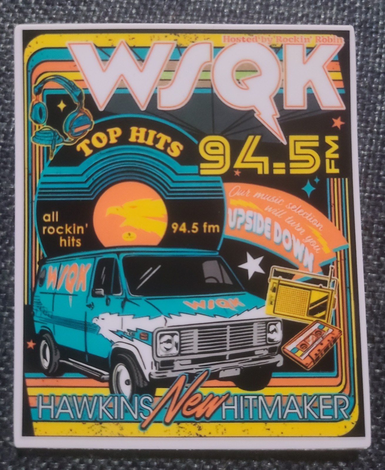STRANGER THINGS - WSQK 94.5 Hits - THE SQUAWK - VAN - TV - 4" Decal - Sticker gallery