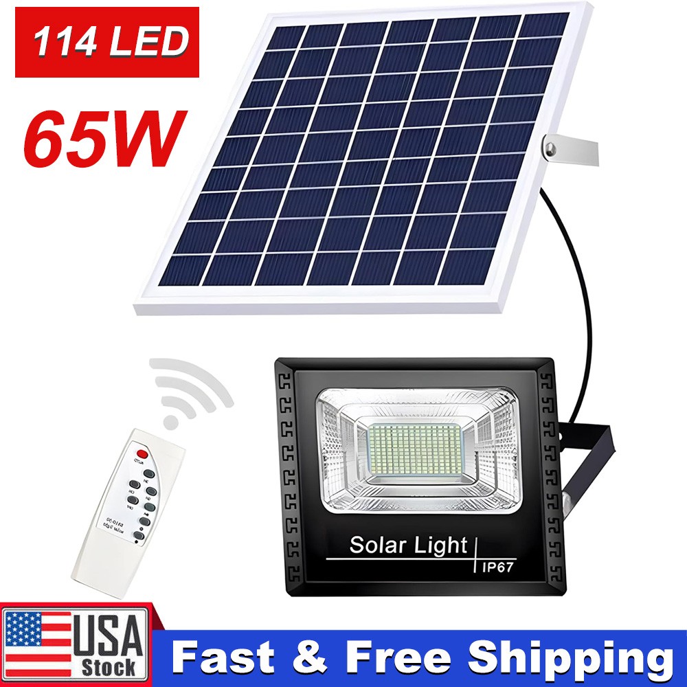 Commercial 1000000LM LED Outdoor Dusk to Dawn Solar Street Light Road Area Lamp gallery