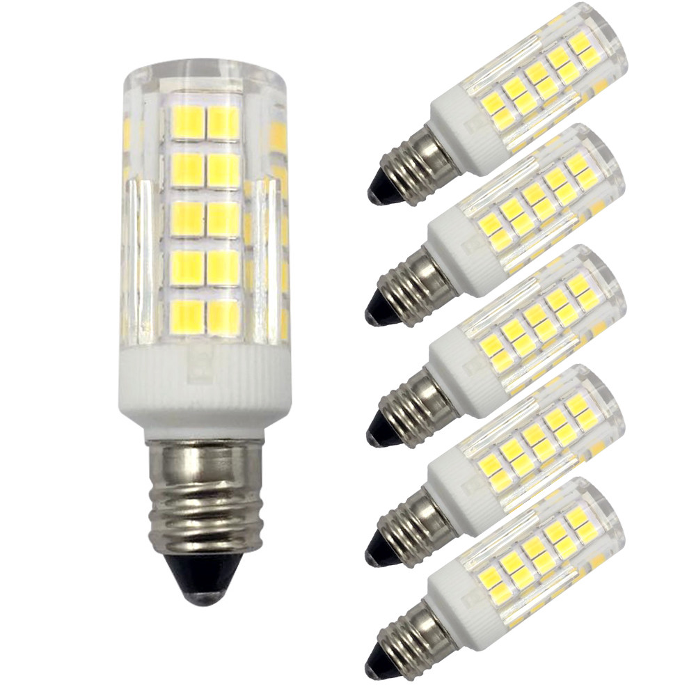 6pcs E11 Mini Base Led Bulb 64-2835SMD LED 5W 110V Ceramics Light Warm White H gallery