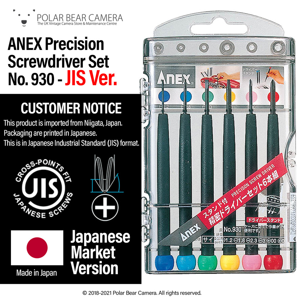 JIS Precision Screwdrivers for JAPANESE Cameras & Lenses Repair MADE IN JAPAN