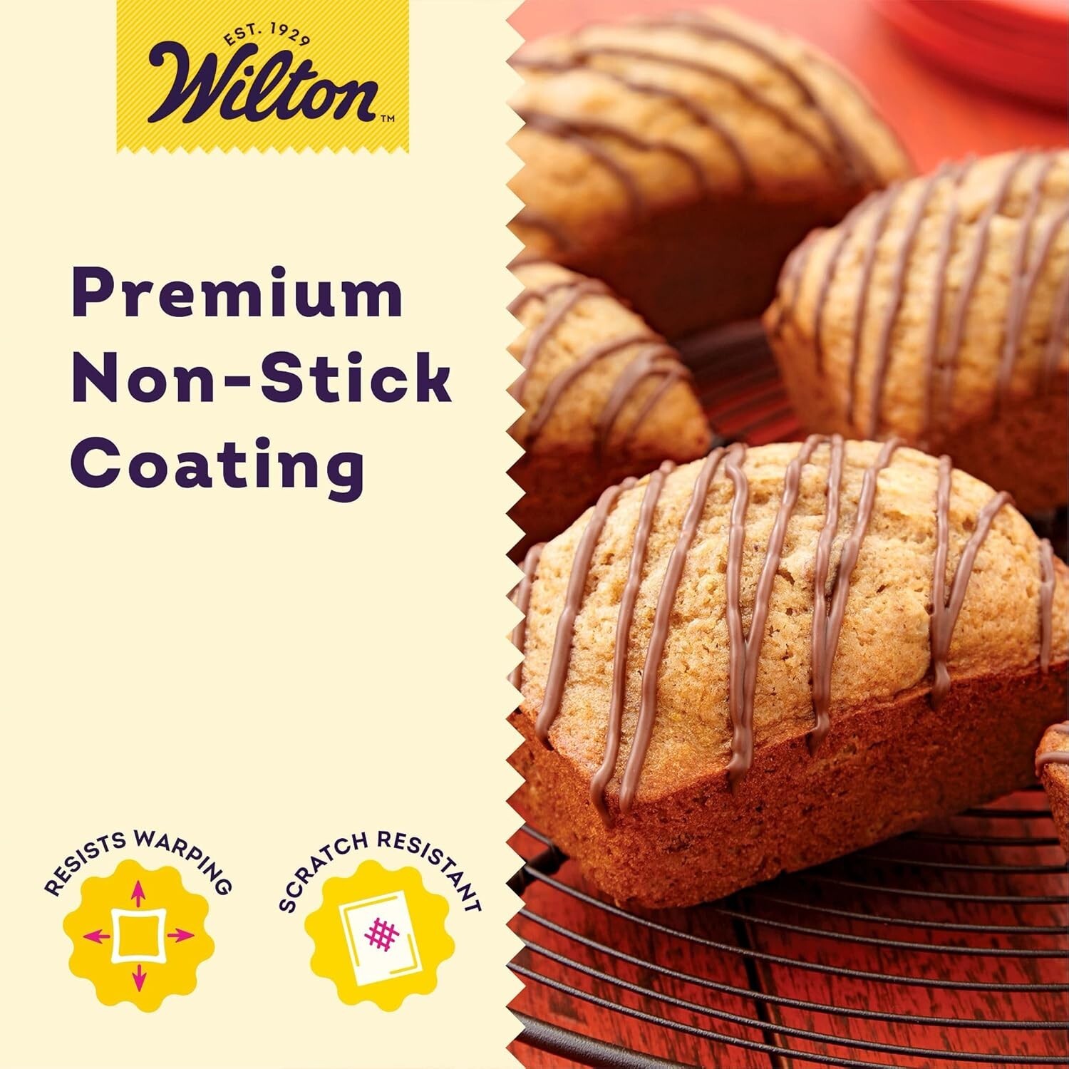 Perfect Results Non-Stick Mini Loaf Pan 8-Cavity 15.2 in X 9.5 in X 1. Gray Bake gallery