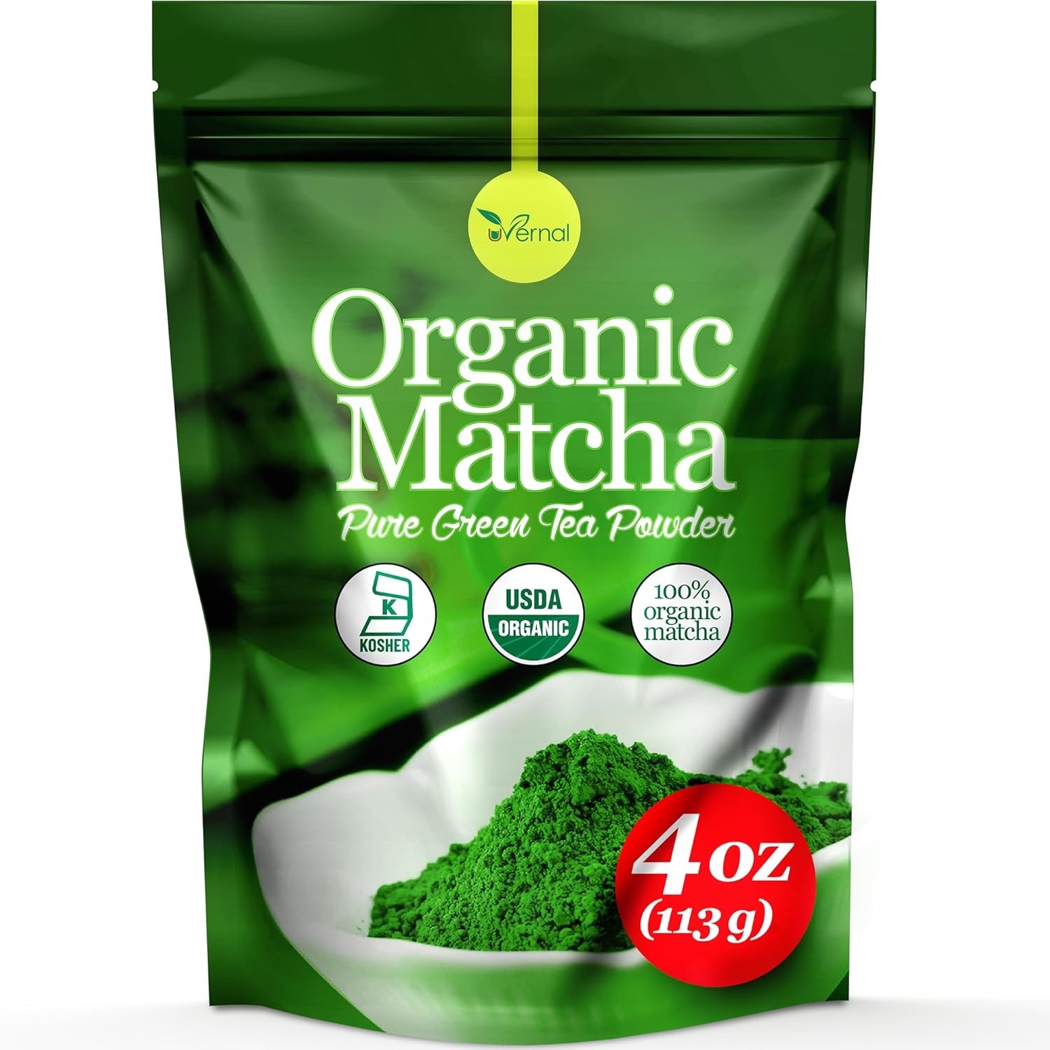 uVernal Organic Matcha Green Tea Powder - 100% Pure Matcha for Latte & Baking gallery