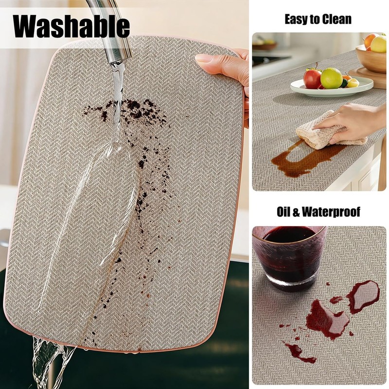 Beige Shelf Liner for Kitchen Cabinets Non-Adhesive Drawer Liner for Dresser ... gallery