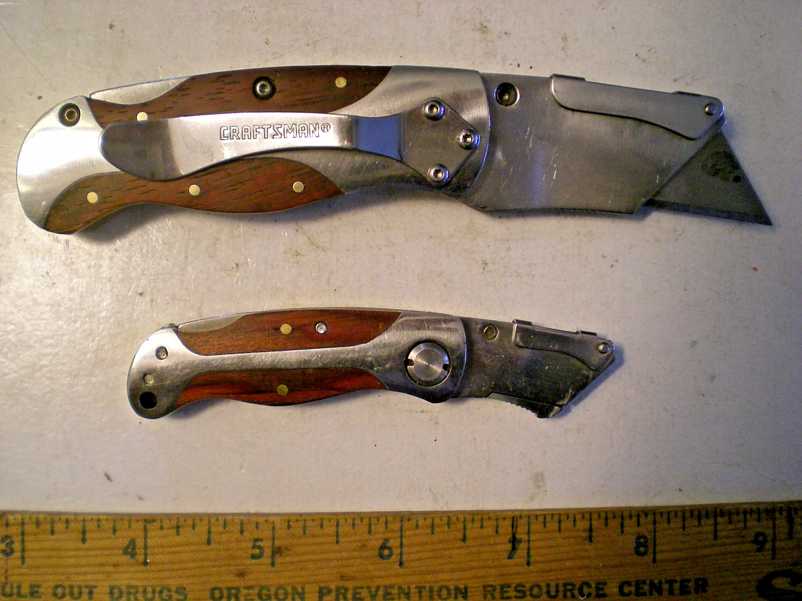 Two Craftsman Folding Razor Knives Mini And Full Size gallery