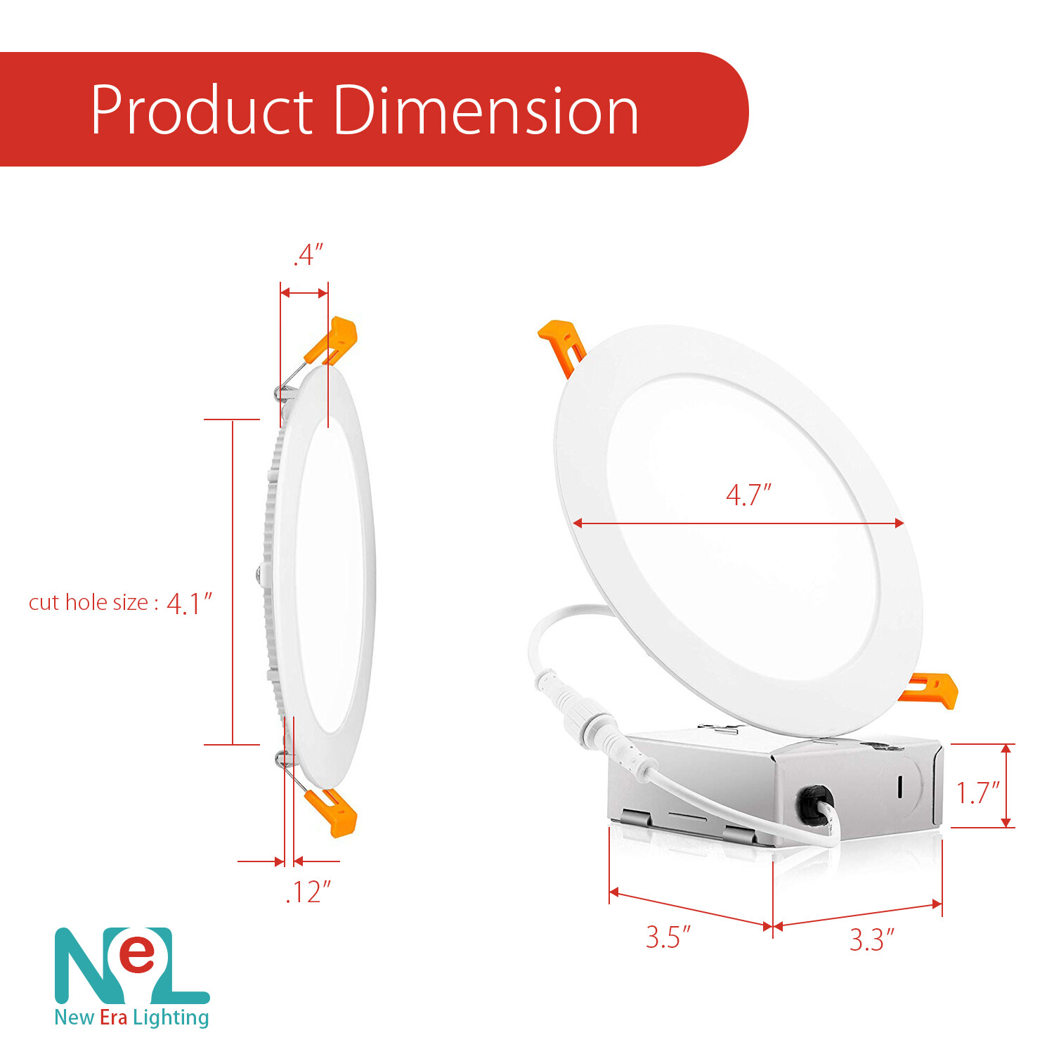 NEW ERA 4in 9W Dimmable Slim Panel Downlight gallery