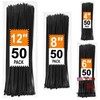 Zip Ties Assorted Sizes 4+6+8+12 inch, 200 Pack, Black 4+6+8+12 (200 Pack) gallery