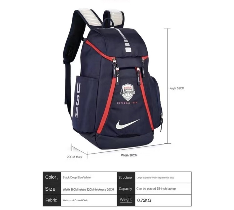 USA Nike Olympic Blue Backpack Basketball (With Bubble Straps) 2