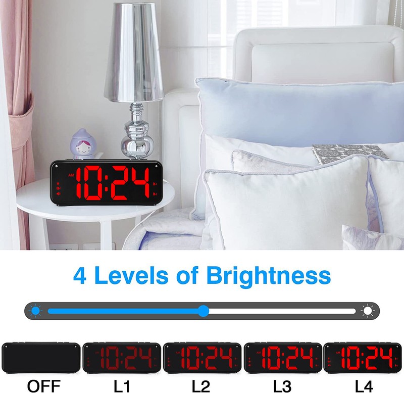 Extra Loud Vibrating Alarm Clock with Bed Shaker for Heavy Sleepers,Hearing Deaf gallery