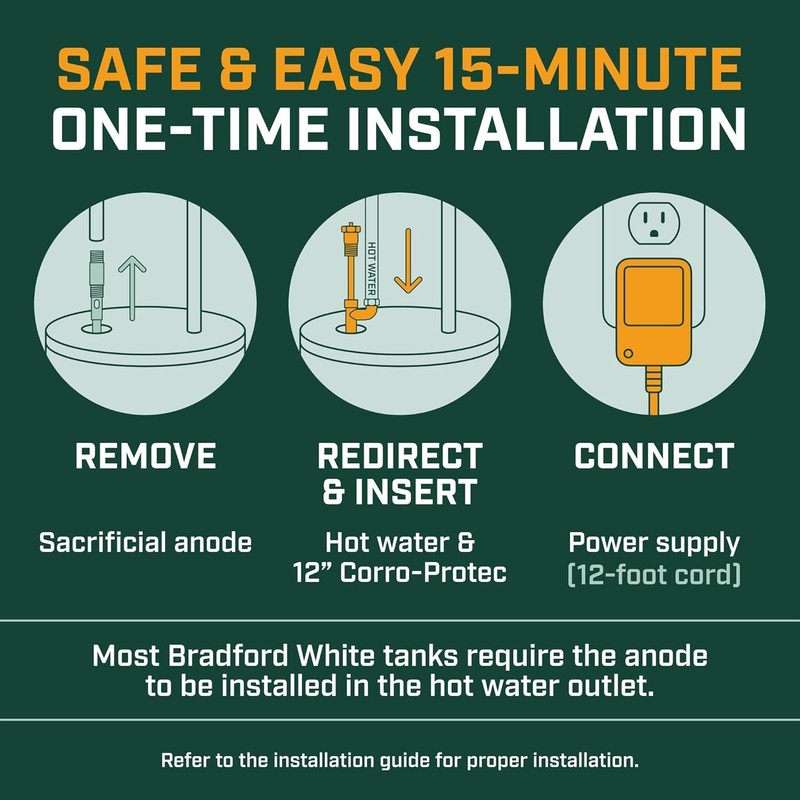 Corro-Protec Powered Anode Rod for Bradford White Water Heater gallery