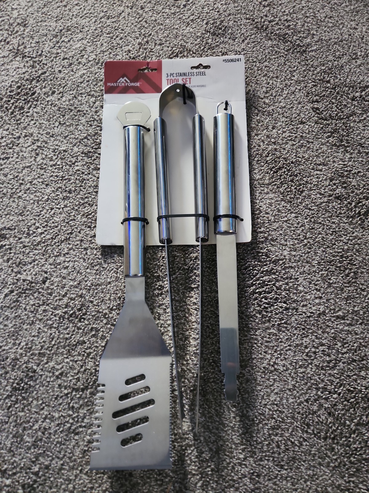 Master Forge BBQ Tool Set Stainless Steel Grill Accessories 3 Pc Gift New Box gallery