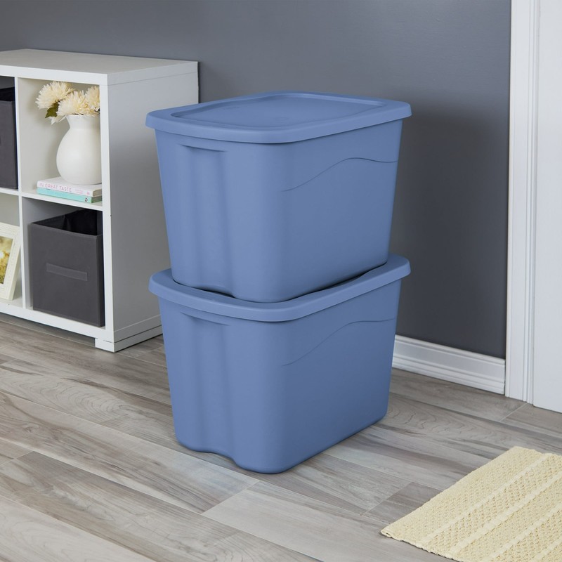 18 Gallon Sterilite Large Storage Bin with Snap-on Lid, 8 Pack gallery