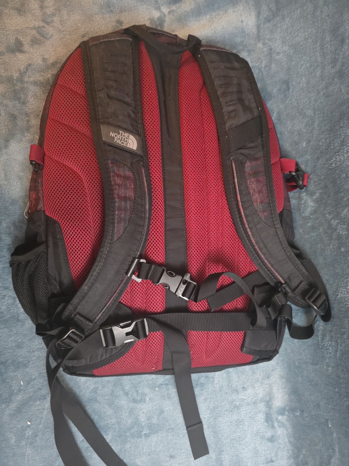 The North Face Borealis BackpackBiking Red Distress Plaid 2
