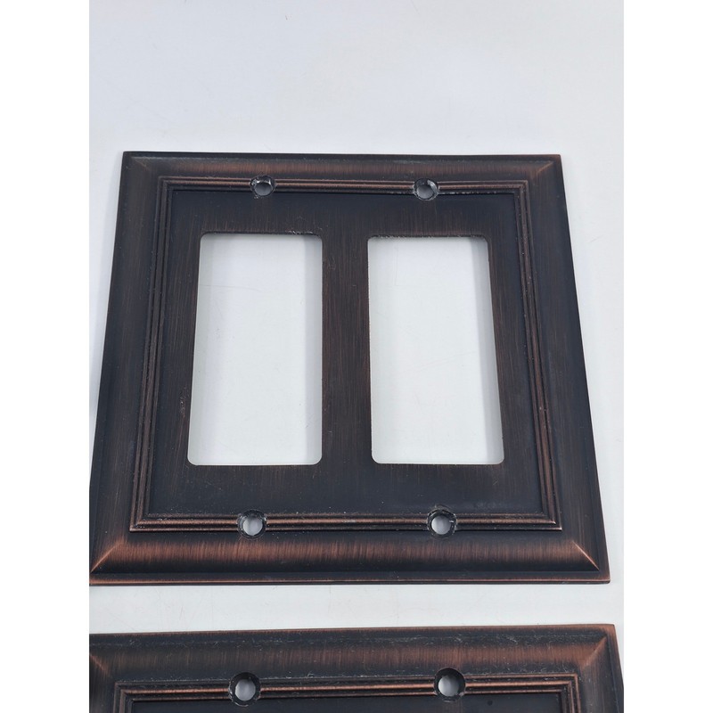 State Star Corp Oil Rubbed Bronze Double Rocker Switch Plates and Knobs Set 10pc gallery