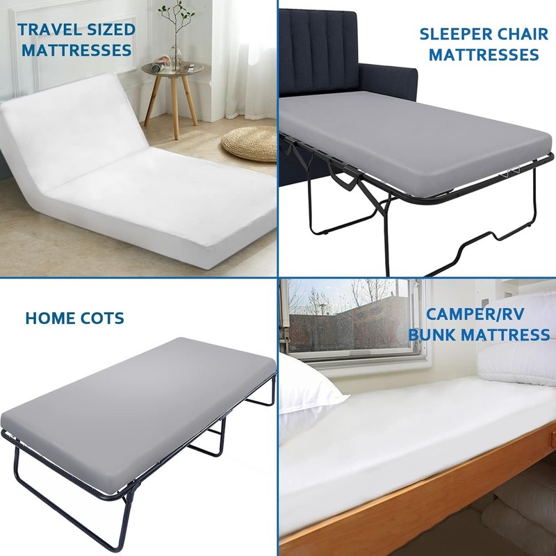 Cot Sheets 31" x 75", 2 Pack Cot Size Sheet Fitted with Narrow Twin/Camp Bunk/Rv gallery