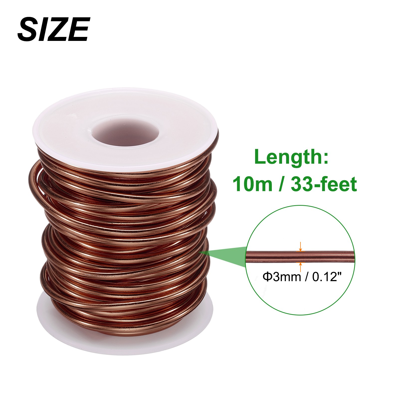 Bonsai Wire Anodized Aluminum Training Wire Roll 3mm 33ft Copper gallery