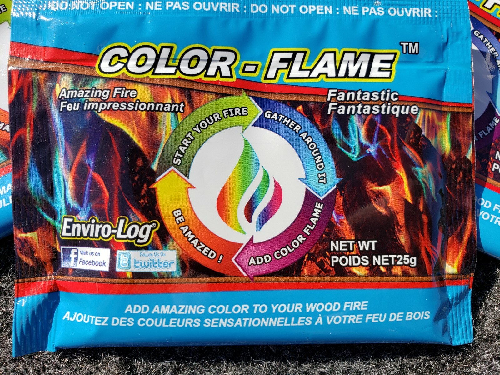 4 PACK Enviro Log Color Flame Fire Magical Colored Colorful Flames Color Changes gallery