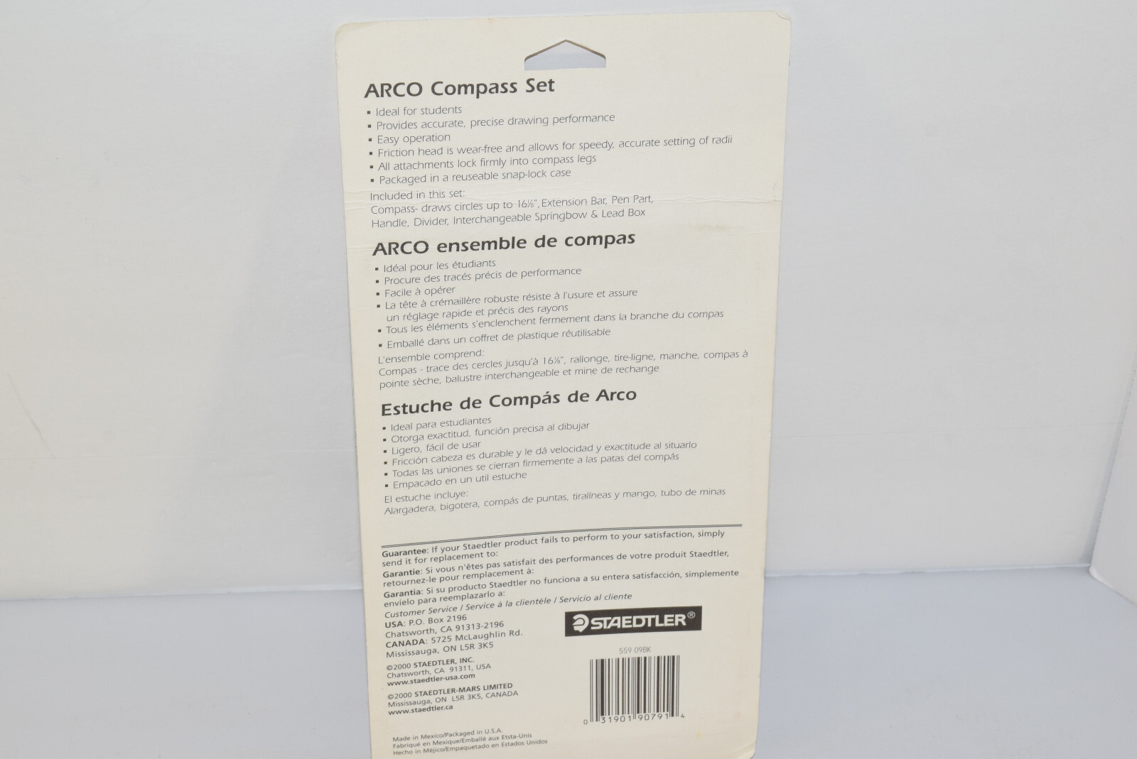 Staedtler Arco Compass Set Metal 7 Piece Kit In Case 559 09BK gallery