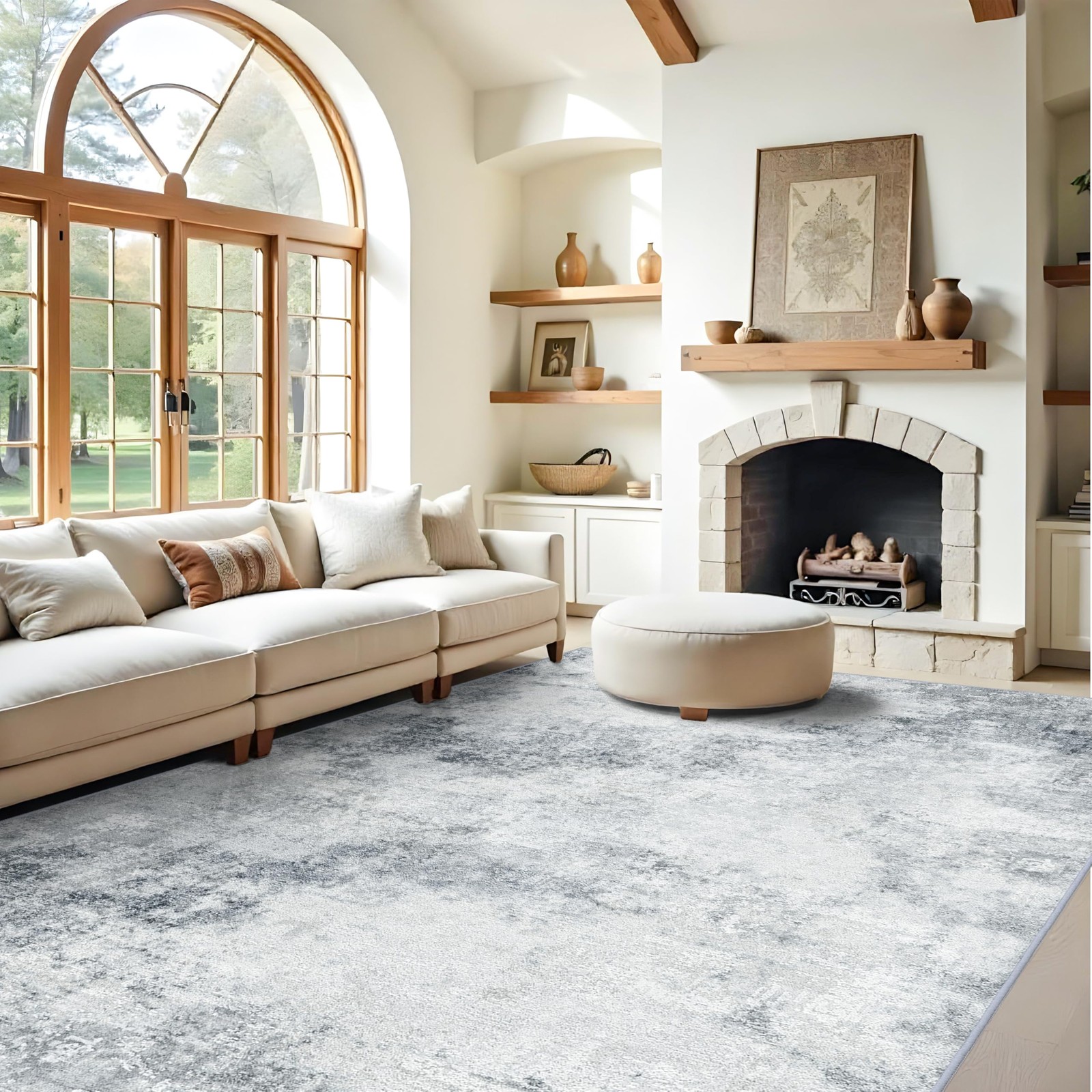 RUUGME Abstract Area Rug 9x12 - Large Machine Washable Rugs for Living Room N... gallery
