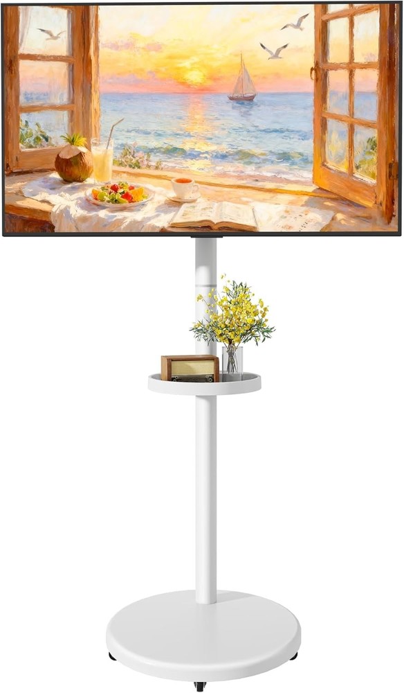Height Adjustable Rolling TV Stand 13-43 Inch TV up to 33 Pounds Portrait to