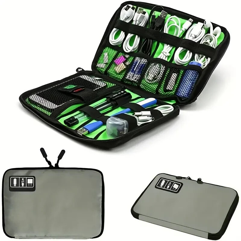 Electronics Accessories Organizer Bag, Portable Tech Gear (F1)