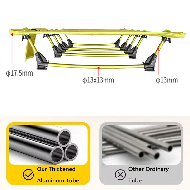 Ultralight Folding Camping Cot Hiking Sleeping Bed for Adults with Side Pocket gallery