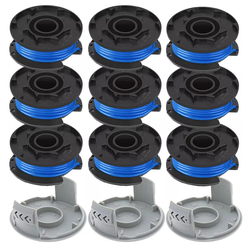 9Pack For Ryobi Spool One+String Trimmer Line 18V 24V 40V Weed Eater with 3 Cap gallery