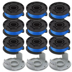 9Pack For Ryobi Spool One+String Trimmer Line 18V 24V 40V Weed Eater with 3 Cap