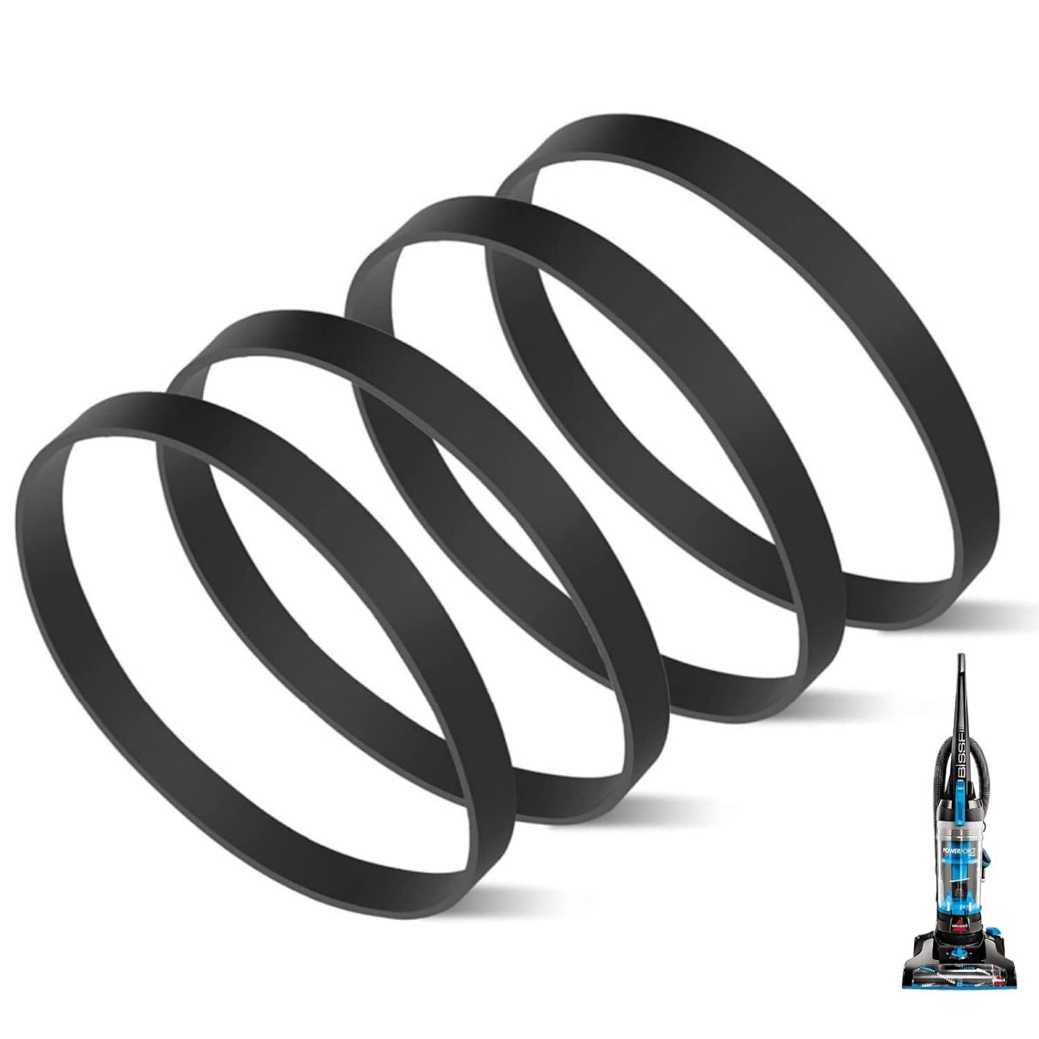Replacement Belts For Bissell Power Force Helix Turbo Vacuum Rubber (4 Pack) NEW gallery
