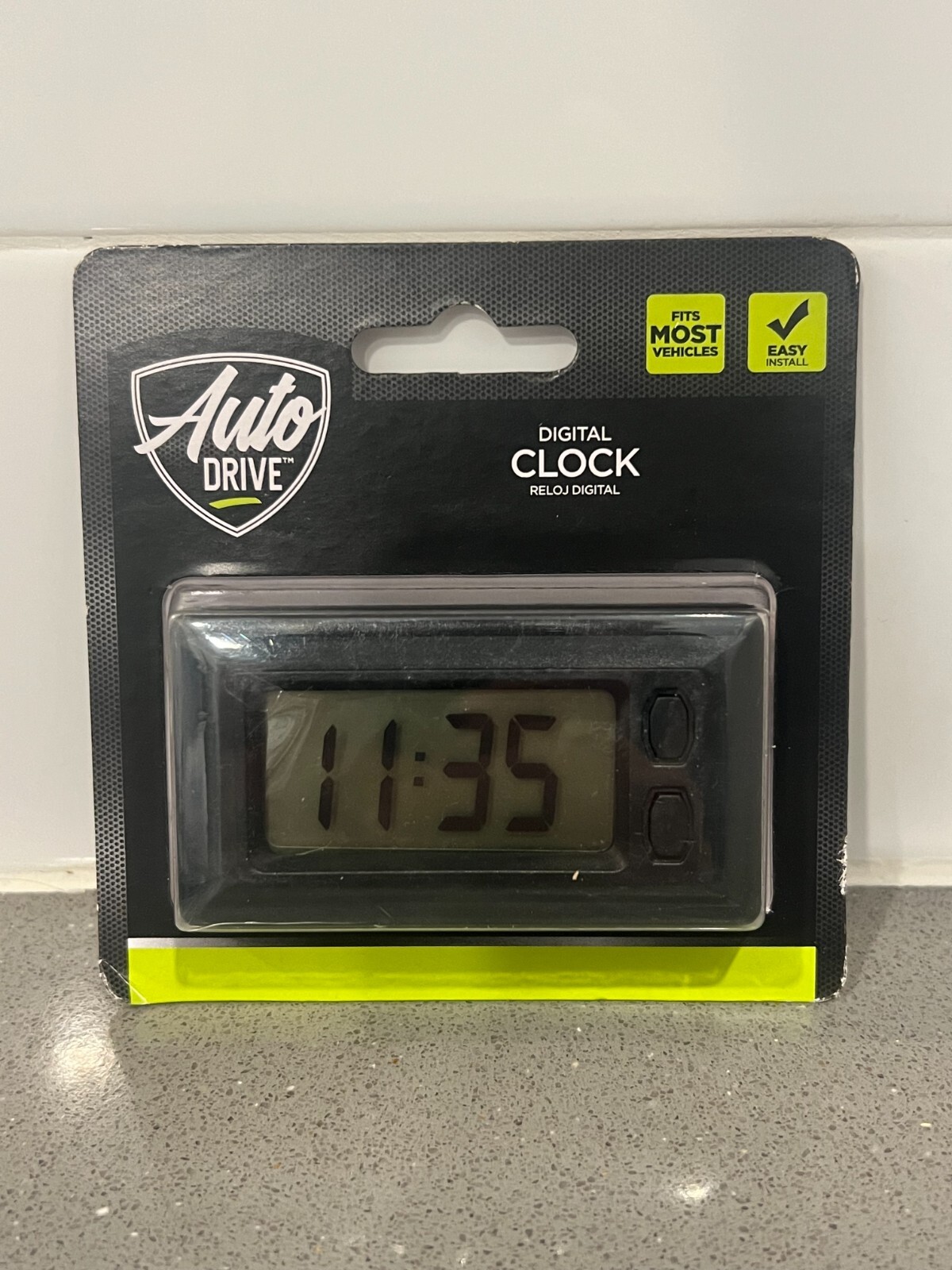 Auto Drive DIGITAL CLOCK 3" LCD DISPLAY Universal fit for Car Truck Van SUV RV gallery
