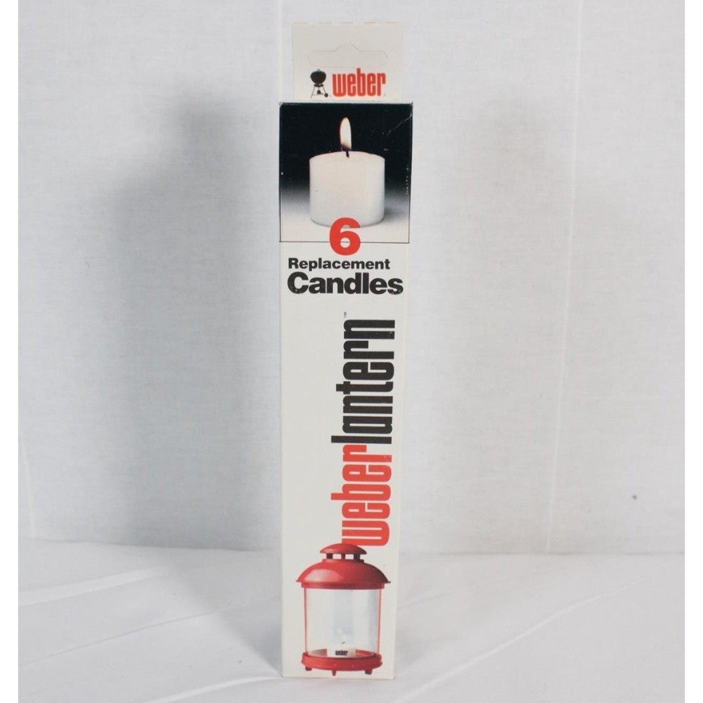 Weber Lantern Replacement Candles 6-Pack Unused Camping Outdoor Lighting