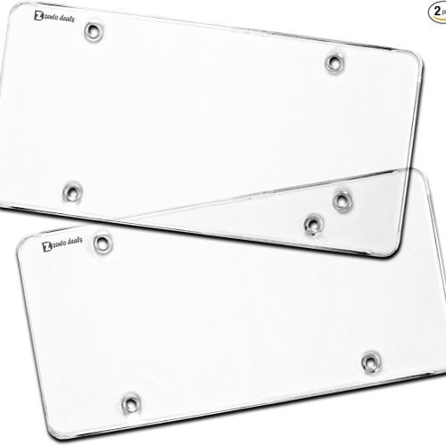 Clear License Plate Covers - 2-Pack – Novelty/License Plate Clear Flat Shields gallery