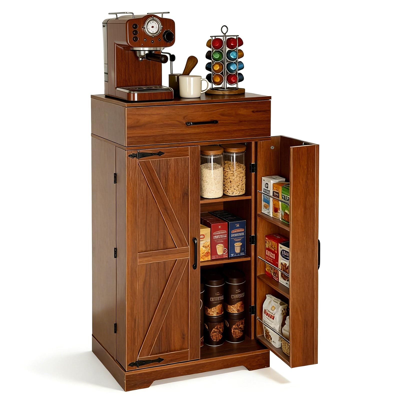 Kitchen Coffee Bar Cabinet with Storage Sideboard Buffet Cabinet with Drawer gallery