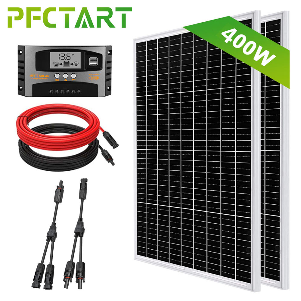 400W Solar Panel Kit High-Efficiency Charger Battery Off Grid Caravan RV Home US gallery