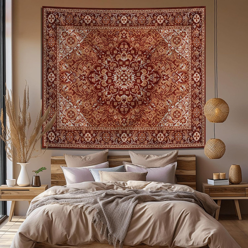 Boho Mandala Tapestry Wall Hanging for Bedroom,Hippie Aesthetic Bohemian gallery