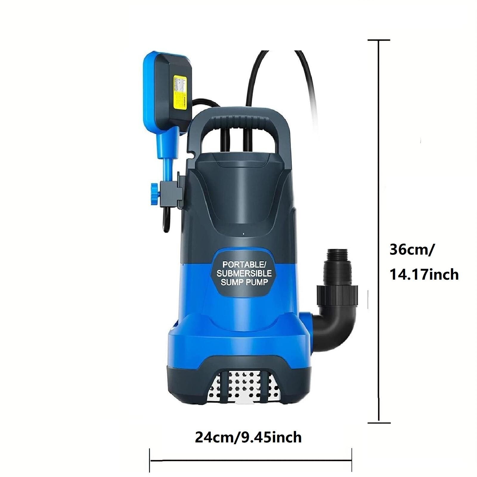 Sump Pump 1.2HP Clean/Dirty Submersible Water Draining Pump 5000GPH Water Pump gallery