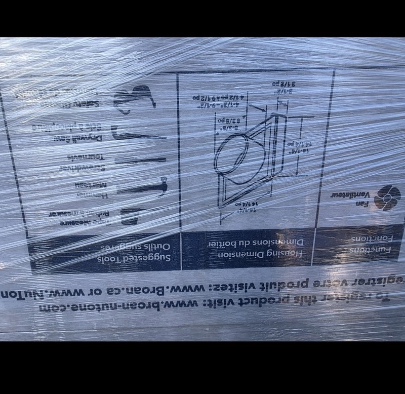 🎥 BroanNuTone 509 Through-Wall Ventilation Fan Cover 200 CFM 8.5 Sones 8"🆕 gallery